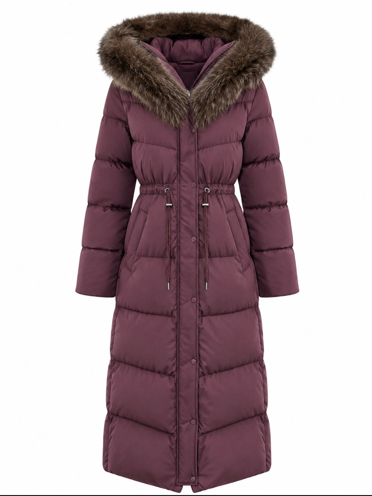 Amoris Winter Glow – Gefütterte Fellkragen-Jacke