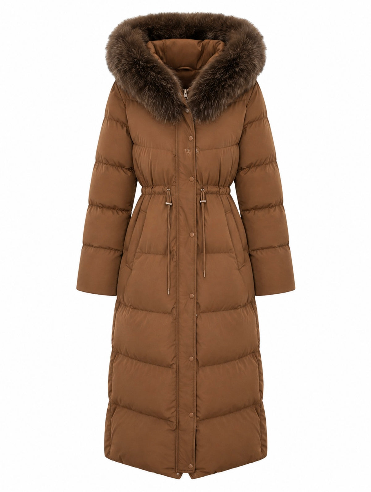 Amoris Winter Glow – Gefütterte Fellkragen-Jacke