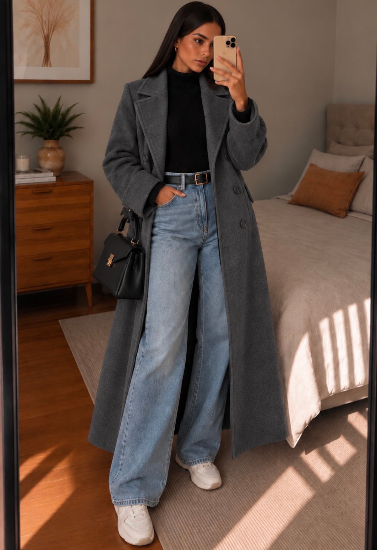 Eleganter Maxi-Mantel